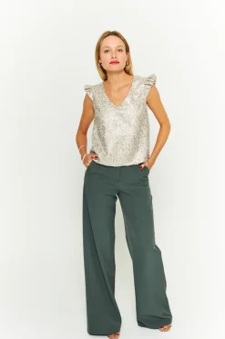 Cheap Maison Guillemette BLOUSE AMOR TWEED OR - LES EMBLEMATIQUES