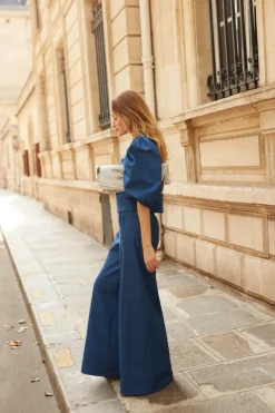 Hot Maison Guillemette BLOUSE DENIM BLEUE