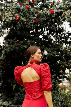 Shop Maison Guillemette BLOUSE EMIE ROUGE