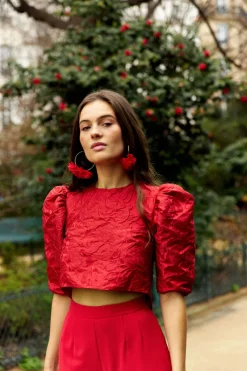 Shop Maison Guillemette BLOUSE EMIE ROUGE