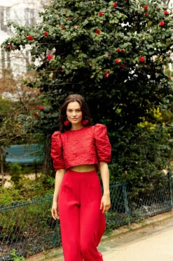 Shop Maison Guillemette BLOUSE EMIE ROUGE