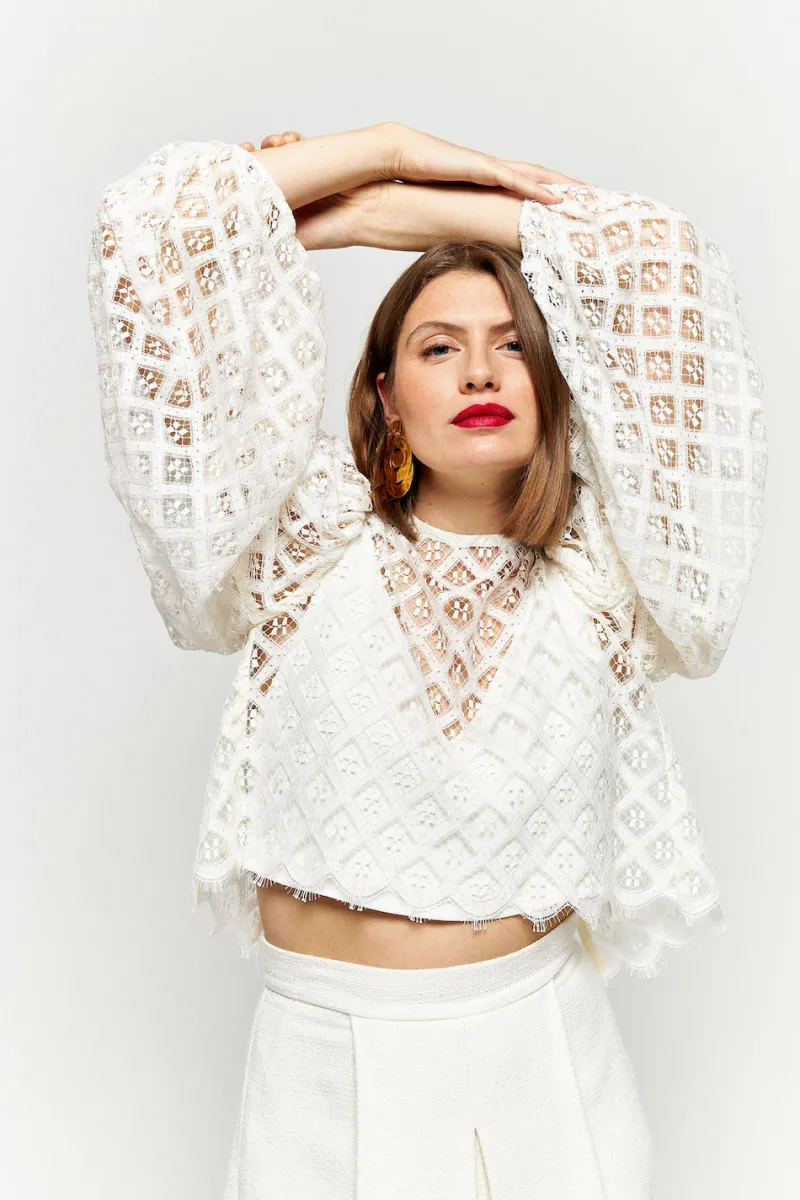 New Maison Guillemette BLOUSE FLORIE - COLLECTION BLANCHE