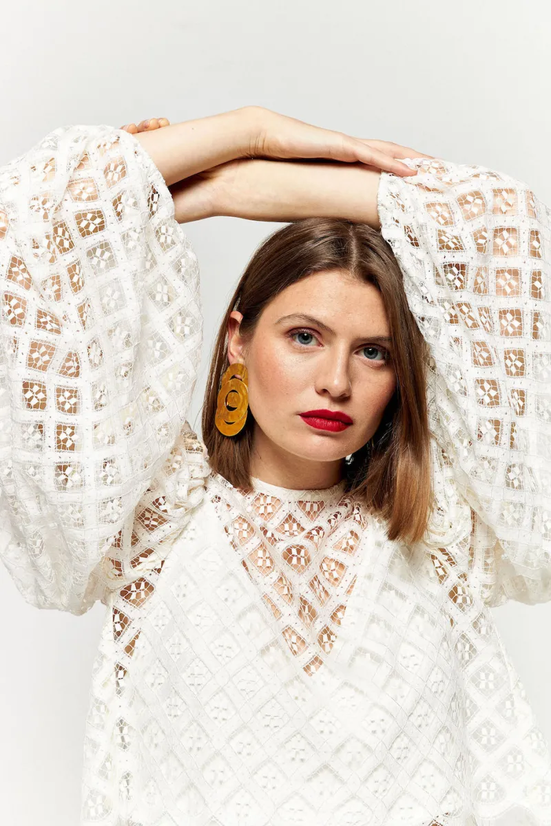 New Maison Guillemette BLOUSE FLORIE - COLLECTION BLANCHE