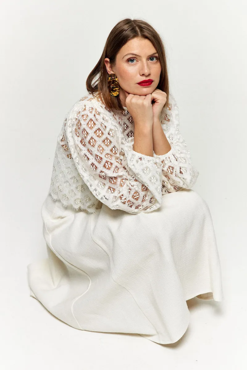 New Maison Guillemette BLOUSE FLORIE - COLLECTION BLANCHE