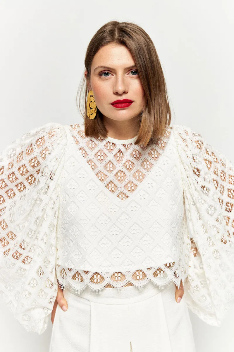 New Maison Guillemette BLOUSE FLORIE - COLLECTION BLANCHE