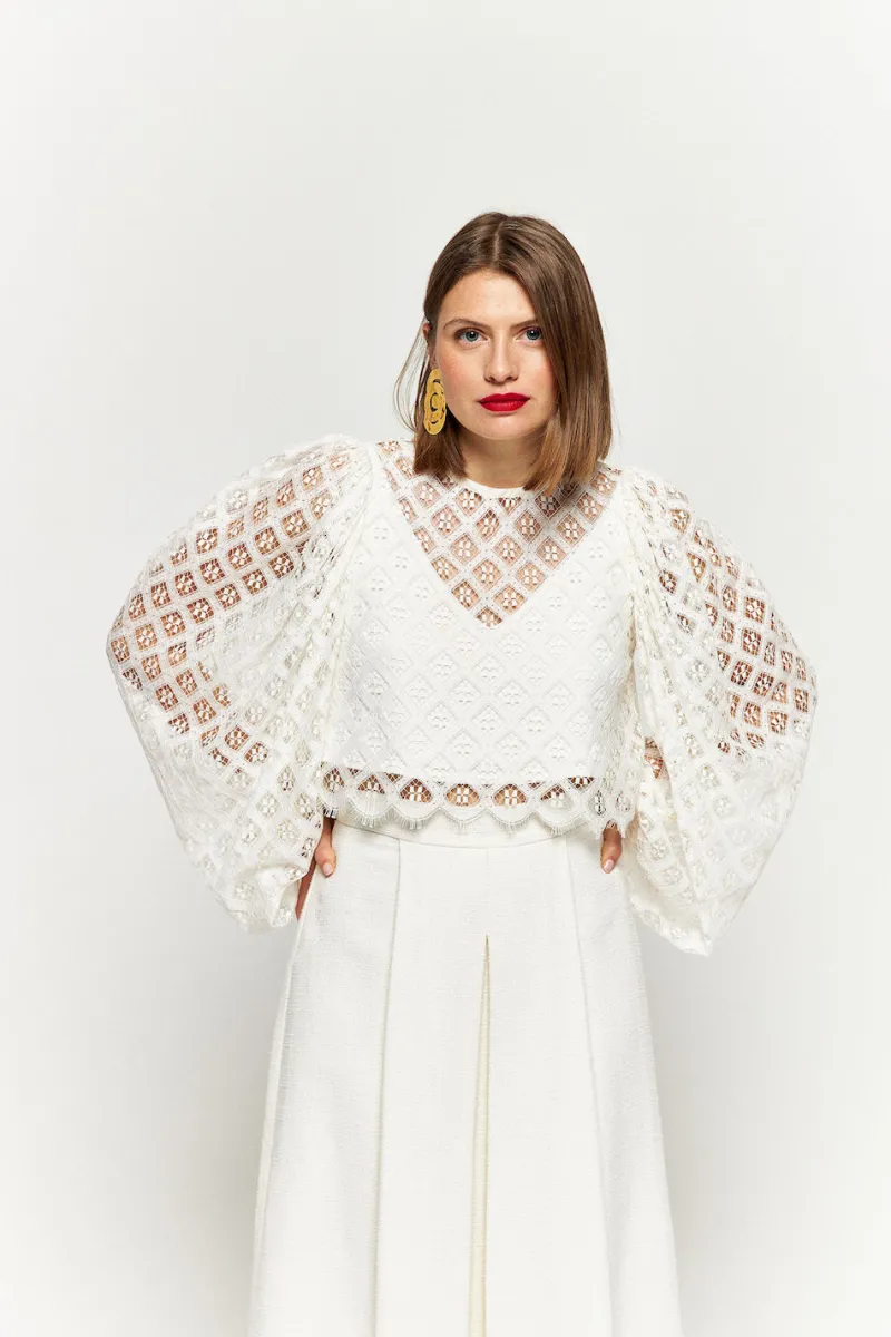 New Maison Guillemette BLOUSE FLORIE - COLLECTION BLANCHE