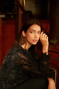 Best Maison Guillemette BLOUSE GREGORIA NOIRE - existe dans deux longueurs - LES EMBLEMATIQUES