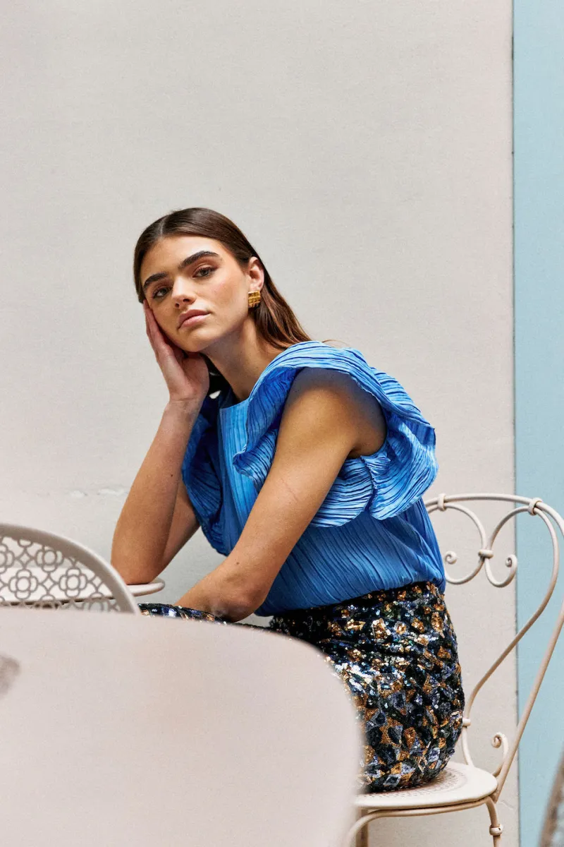 Online Maison Guillemette BLOUSE PENELOPE BLEUE