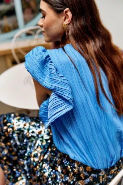 Online Maison Guillemette BLOUSE PENELOPE BLEUE