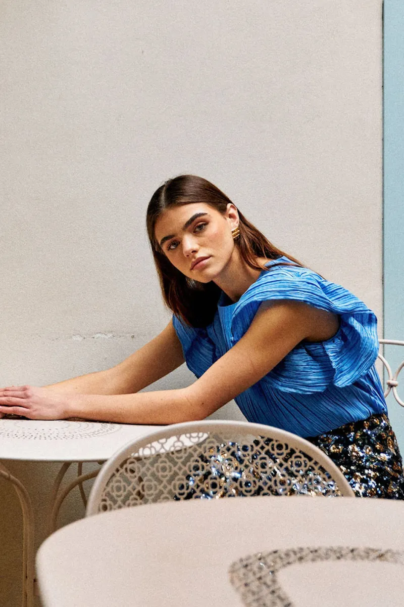 Online Maison Guillemette BLOUSE PENELOPE BLEUE