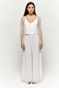 Flash Sale Maison Guillemette BLOUSE PLUIE DE PAILLETTES - COLLECTION BLANCHE