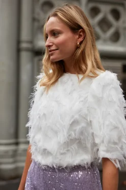 Sale Maison Guillemette BLOUSE PLUMES - COLLECTION BLANCHE - LES EMBLEMATIQUES