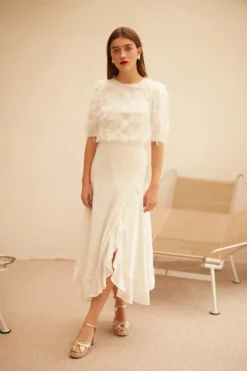 Sale Maison Guillemette BLOUSE PLUMES - COLLECTION BLANCHE - LES EMBLEMATIQUES