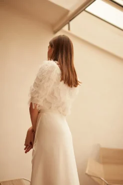 Sale Maison Guillemette BLOUSE PLUMES - COLLECTION BLANCHE - LES EMBLEMATIQUES