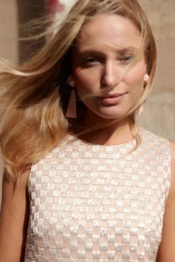 Flash Sale Maison Guillemette BOUCLES D'OREILLES WALLIS ROSE PALE A CLIPS