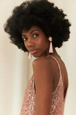 Flash Sale Maison Guillemette BOUCLES D'OREILLES WALLIS ROSE PALE A CLIPS