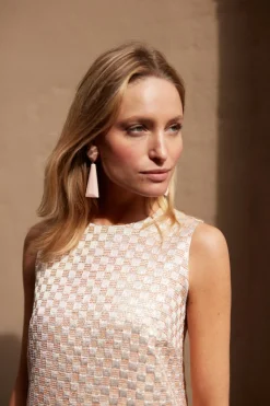 Flash Sale Maison Guillemette BOUCLES D'OREILLES WALLIS ROSE PALE A CLIPS