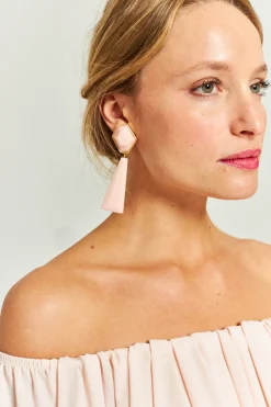 Flash Sale Maison Guillemette BOUCLES D'OREILLES WALLIS ROSE PALE A CLIPS