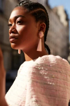 Flash Sale Maison Guillemette BOUCLES D'OREILLES WALLIS ROSE PALE A CLIPS