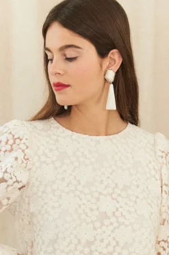 New Maison Guillemette BOUCLES D'OREILLES WALLIS IVOIRE A CLIPS