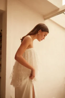 New Maison Guillemette BUSTIER PLUMETIS - COLLECTION BLANCHE