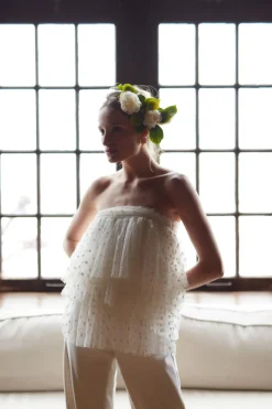 New Maison Guillemette BUSTIER PLUMETIS - COLLECTION BLANCHE