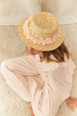 Shop Maison Guillemette CANOTIER BELLE DE JOUR ROSE PALE