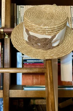 Discount Maison Guillemette CANOTIER GINGER IVOIRE - COLLECTION BLANCHE