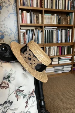 Fashion Maison Guillemette CANOTIER GINGER NOIR - COLLECTION BLANCHE