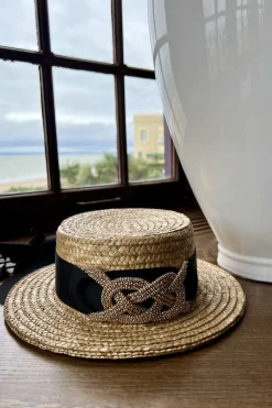 Fashion Maison Guillemette CANOTIER GINGER NOIR - COLLECTION BLANCHE