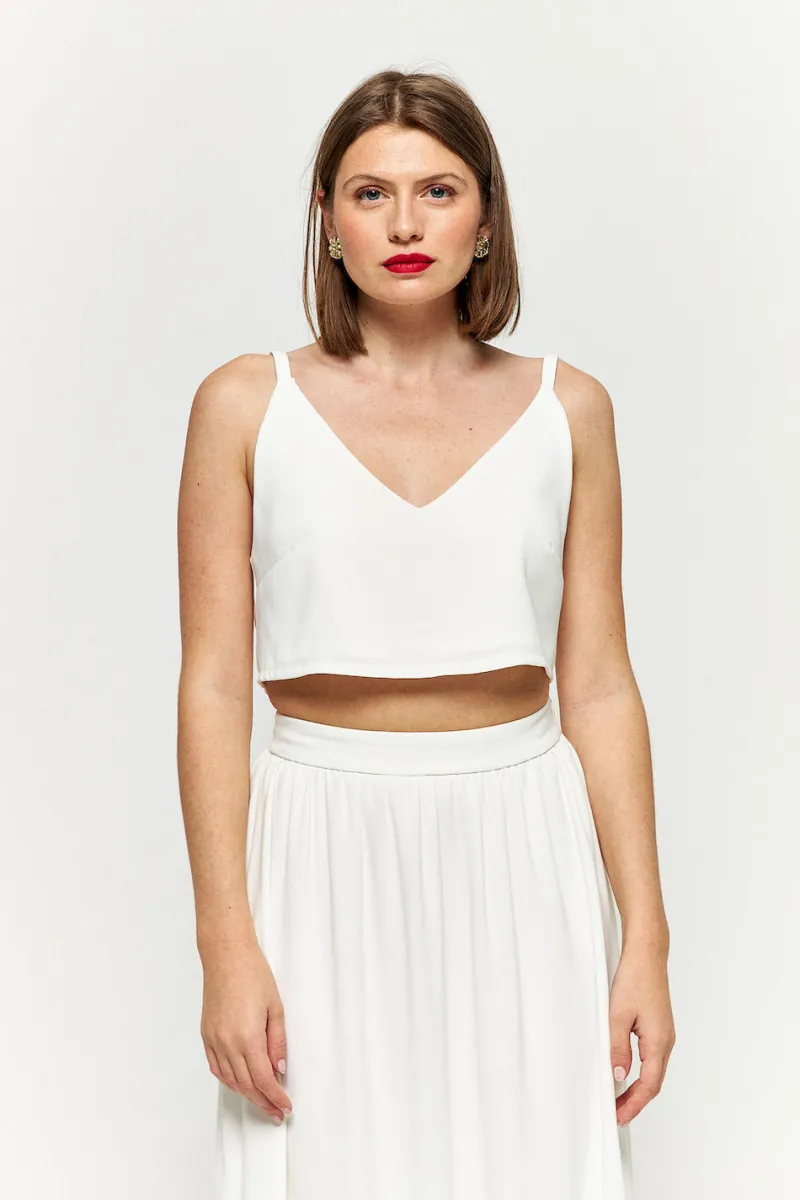 Fashion Maison Guillemette CROP TOP BALLERINE - COLLECTION BLANCHE