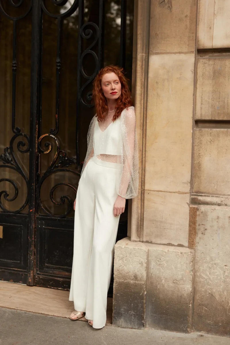 Fashion Maison Guillemette CROP TOP BALLERINE - COLLECTION BLANCHE