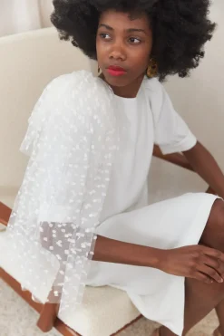 Shop Maison Guillemette EPAULETTE PLUMETIS - COLLECTION BLANCHE