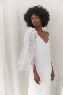 Shop Maison Guillemette EPAULETTE PLUMETIS - COLLECTION BLANCHE