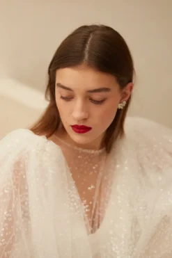 Clearance Maison Guillemette EPAULETTES PLUIE DE PAILLETTES - COLLECTION BLANCHE