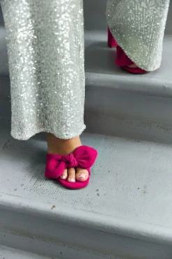 New Maison Guillemette ESCARPINS NOEUD FUCHSIA