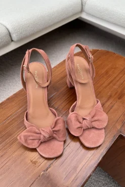 Hot Maison Guillemette ESCARPINS NOEUD ROSE BLUSH