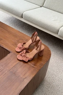 Hot Maison Guillemette ESCARPINS NOEUD ROSE BLUSH