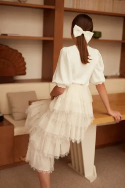 Shop Maison Guillemette JUPE CRISTIA - COLLECTION BLANCHE