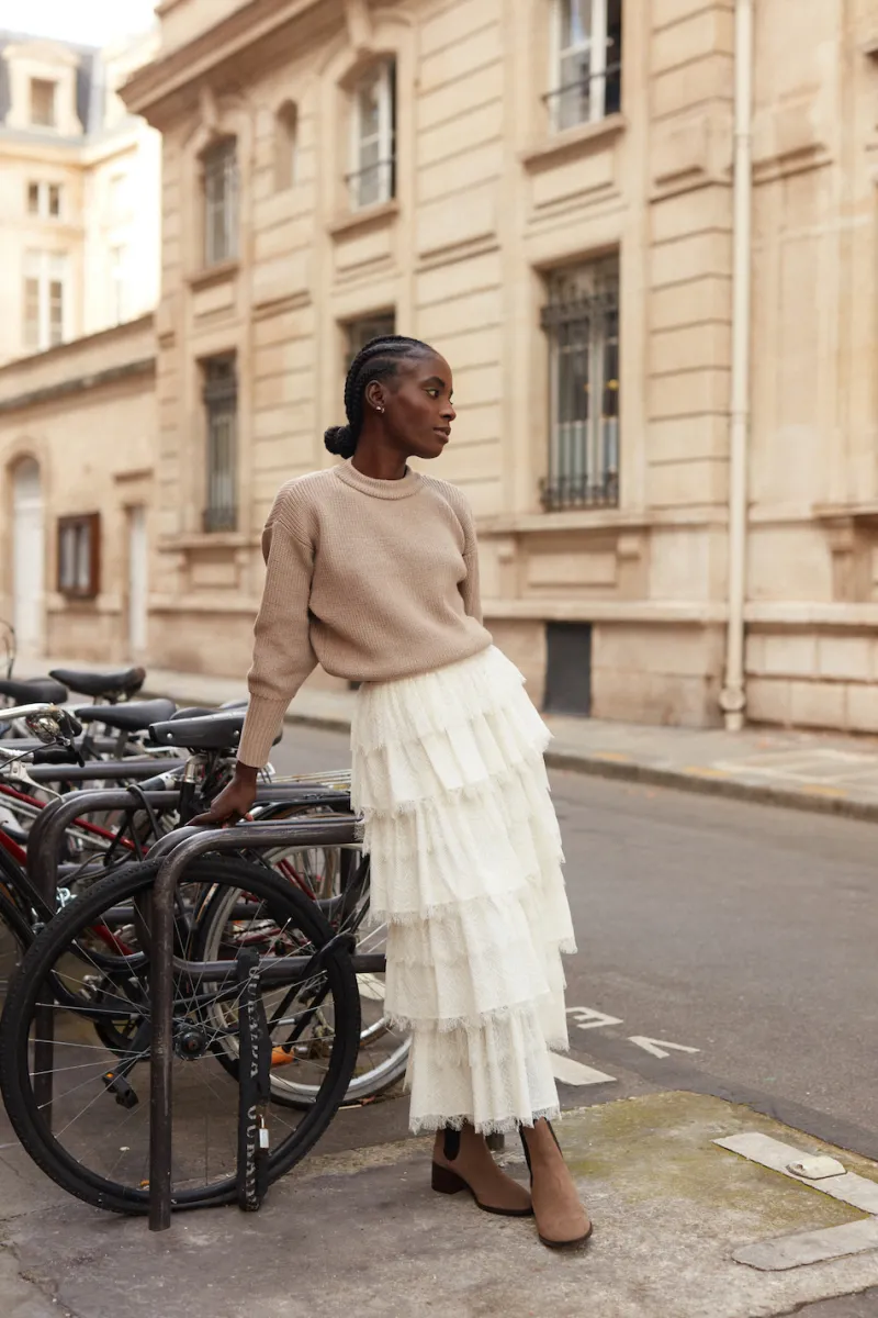 Shop Maison Guillemette JUPE CRISTIA - COLLECTION BLANCHE