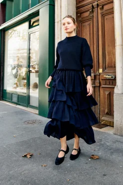 Hot Maison Guillemette JUPE CRISTIA MARINE