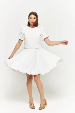 Discount Maison Guillemette JUPE DOMITILLE - COLLECTION BLANCHE