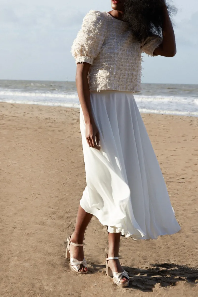 Cheap Maison Guillemette JUPE JAMES - COLLECTION BLANCHE