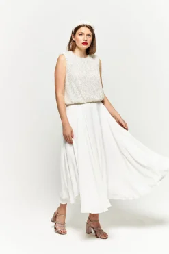 Cheap Maison Guillemette JUPE JAMES - COLLECTION BLANCHE