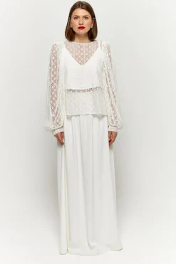 Store Maison Guillemette JUPE LONGUE PIA - COLLECTION BLANCHE