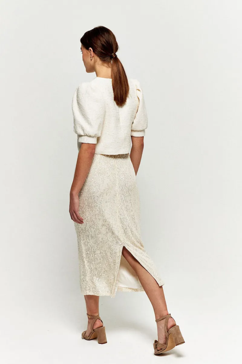 Hot Maison Guillemette JUPE SWING LONGUE - COLLECTION BLANCHE