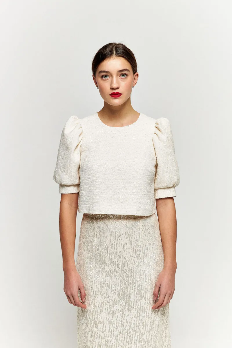 Hot Maison Guillemette JUPE SWING LONGUE - COLLECTION BLANCHE