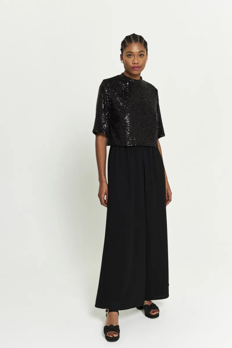 Cheap Maison Guillemette PANTALON ARLETTE NOIR - LES EMBLEMATIQUES