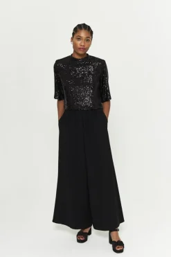 Cheap Maison Guillemette PANTALON ARLETTE NOIR - LES EMBLEMATIQUES