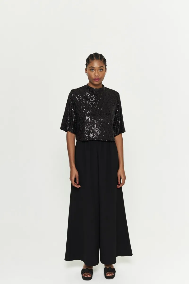 Cheap Maison Guillemette PANTALON ARLETTE NOIR - LES EMBLEMATIQUES